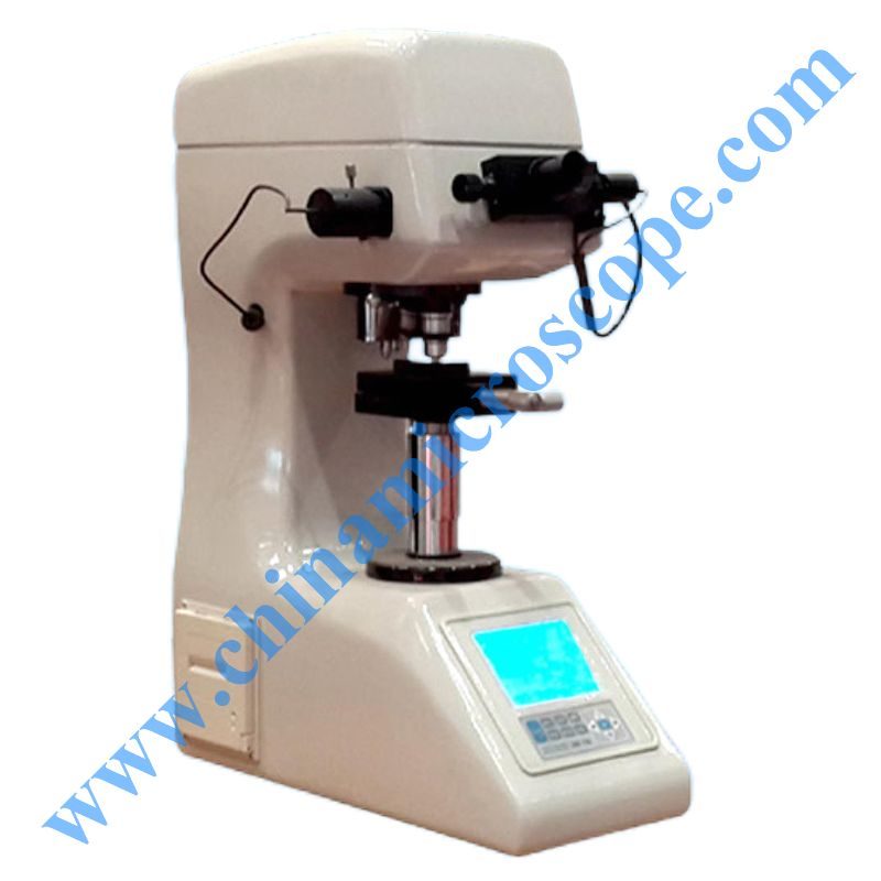 200HVS-5 DIGITAL DISPLAY VICKERS HARDNESS TESTER, photographed by the factory on white