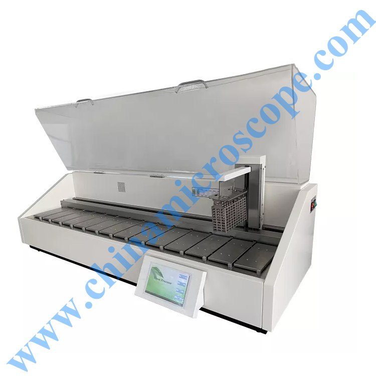Automatic double basket Tissue Processor MIC-14P1.8, photographed by the factory on white