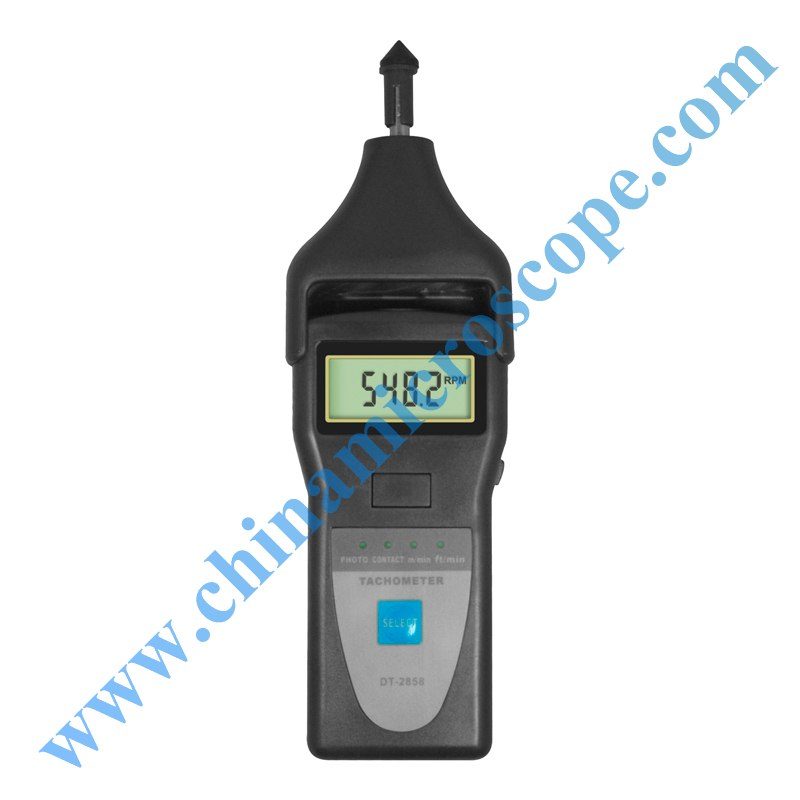 DT-2858 tachometer, photographed by the factory on white