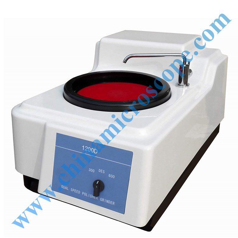 H1200D Dual-speed Metallographic specimen grinding and polishing machine, photographed by the factory on white