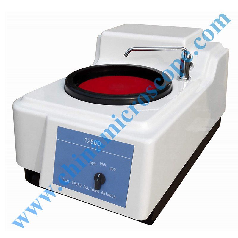 H1250D Dual-speed Metallographic specimen grinding polishing machine, photographed by the factory on white