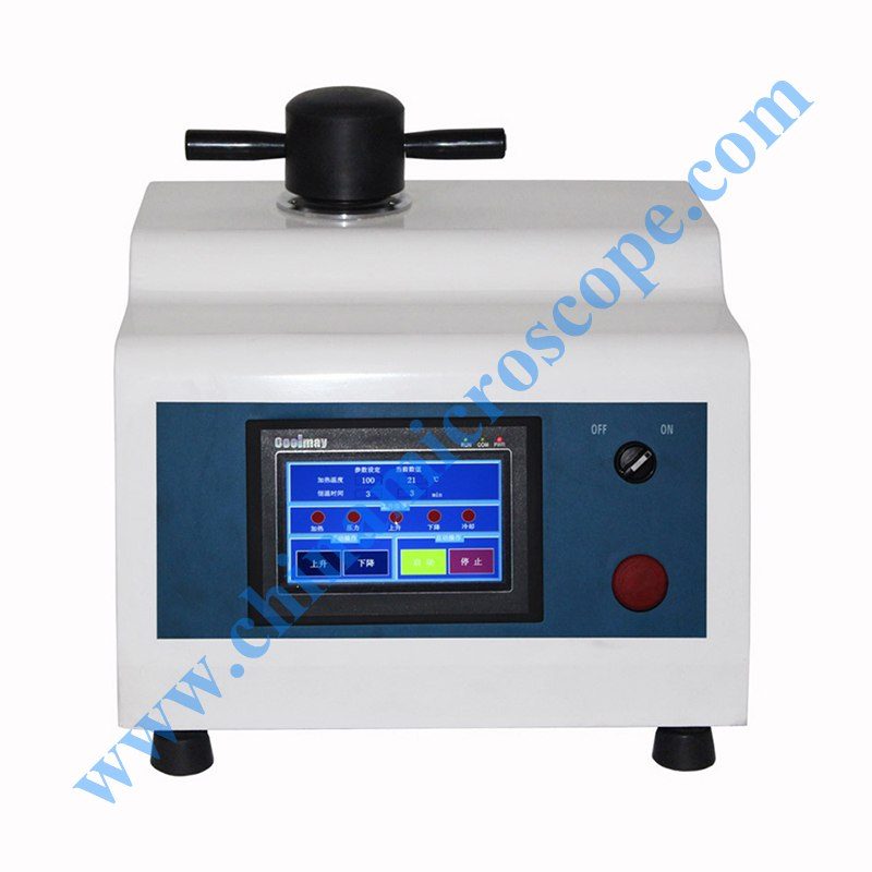 LZXQ-2 automatic metallographic sample inlaying machine, photographed by the factory on white