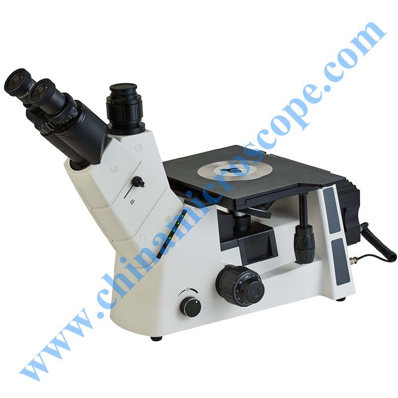 MIC-403M inverted metallurgical microscope, photographed by the factory on white