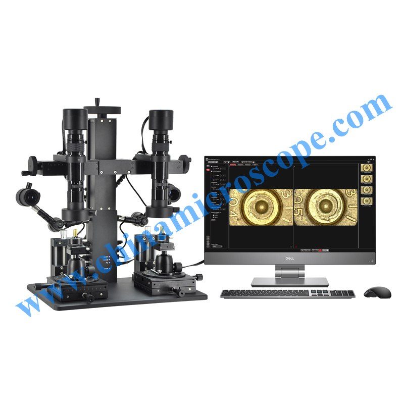 MIC-5MDC comparison microscope, photographed by the factory on white