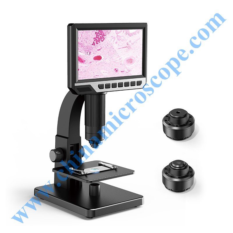 MIC-7ISP2000X 12MP 7inch IPS Screen Scanning Electronic Video Camera LCD Digital Microscope, photographed by the factory on white