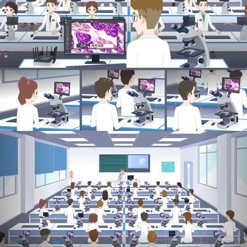 MIC TECH 5G WiFi Microscope Interactive Classroom, photographed by the factory on white