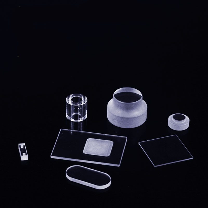 Sapphire lens and window components photographed by the factory