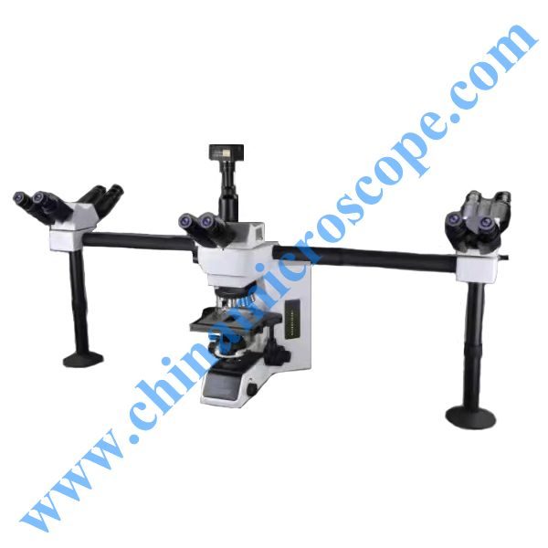 XSP-810 multi-viewing microscope, photographed by the factory on white